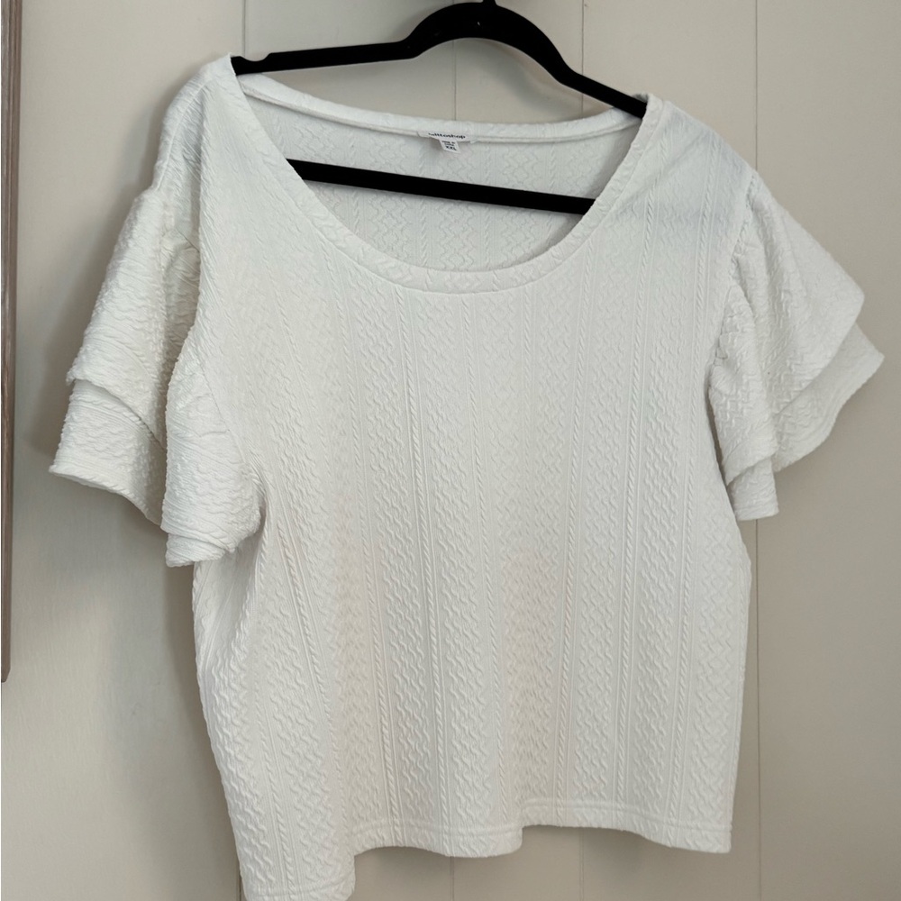 Mittoshop Ivory Textured Blouse